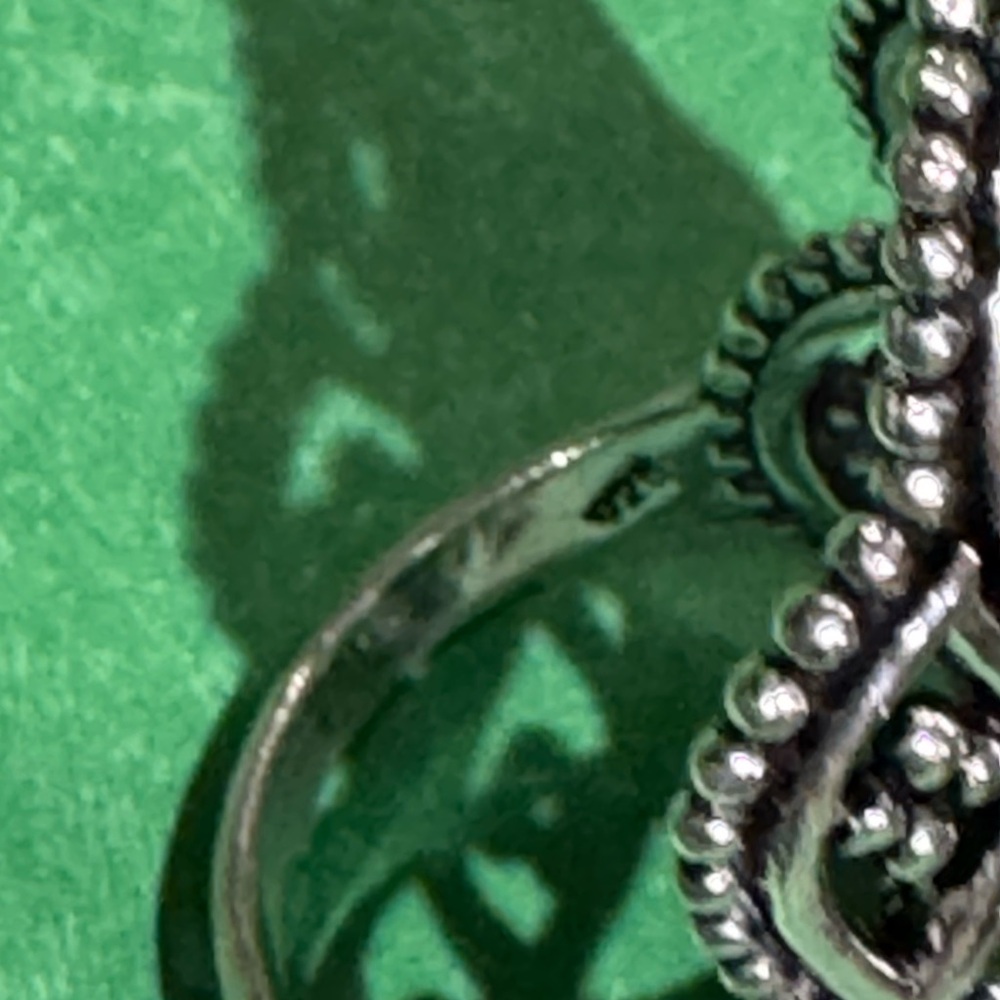 Green Chalcedony Silver Ring - image 7